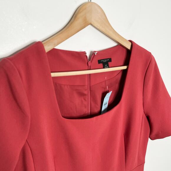Ann Taylor Red Square Neck Dress - Picture 6 of 12